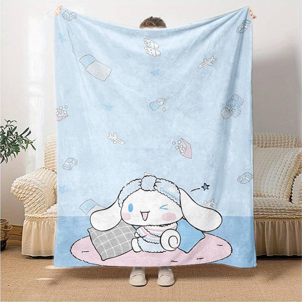 1 шт. Плед CINNAMOROLL Легкий фланелевый плед для дивана, кровати, путешествий, кемпинга, гостиной, офиса, дивана, кресла