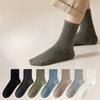 Men's Socks, Winter Warm Wool Socks, Anti-odor and Antibacterial Socks, Versatile Black Long Socks for Autumn and Winter