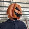 Head Cover Halloween Pumpkin Head Mask Latex Scary Pumpkin Mask Masquerade Mask  Carnival Event