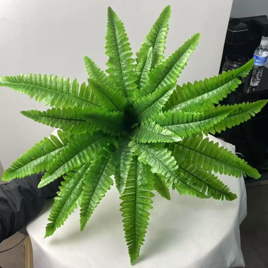 2Pcs Simulated Plants UV Resistant Artificial Ferns Realistic Greenery No Maintenance Indoor Outdoor Decor