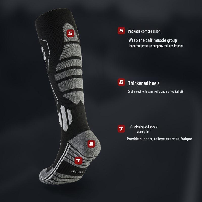 Унисекс Термокомпрессионные лыжные носки - Нескользящие, Быстросохнущие, Дышащие и Влагоотводящие для Активного отдыха
