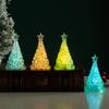 Christmas Decoration Mini Luminous Christmas Tree Transparent Crystal Nightlight Tabletop Layout Props Small Gifts