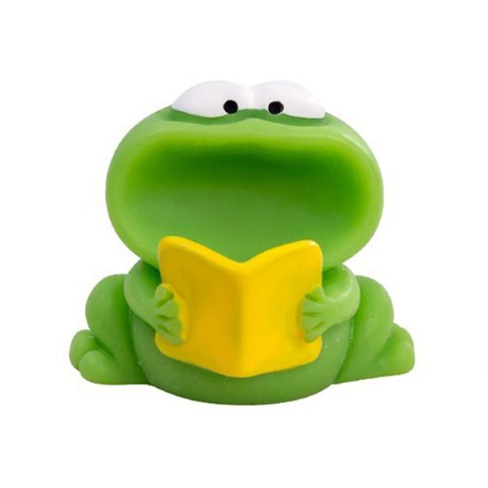 Mini Frog Figurines Cartoon Big Mouth Chorus Frog Statue for Moss Landscape Flower Pot Accessories Resin Miniature Desktop Ornament for Car Home Decor