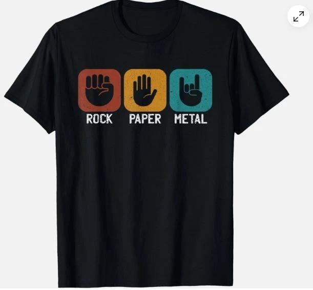 Heavy Metal Music Rock ON Rock Paper Metal Unisex T-Shirt