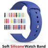 Силиконовый спортивный ремешок для Apple Watch 40 мм, 44 мм, 38 мм, 42 мм, резиновый ремешок на запястье, серия iWatch