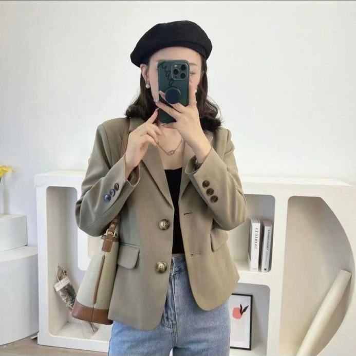 Шикарный и модный женский пиджак, классический черный женский пиджак