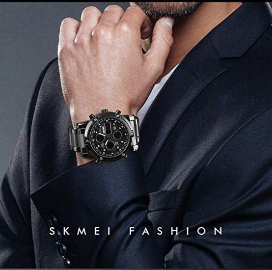 Часы HINICE с цифровым анализатором, хронографом, деловыми и повседневными функциями, алюминиевыми, календарем, днями недели, секундомером, цифровыми часами-анализаторами, светящимися в темноте, из нержавеющей стали