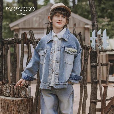 Модная джинсовая куртка для мальчиков Mamimaka