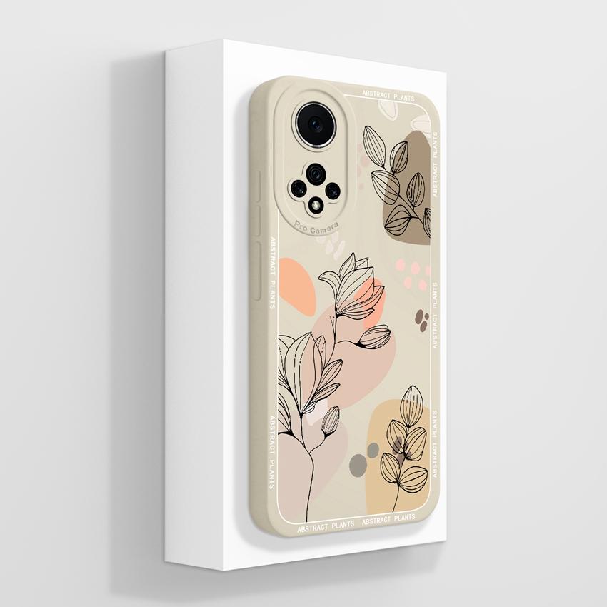 Для Huawei Nova 9 10 11 Pro Y60 Y72 Чехол для телефона Красивые акварельные цветочные узоры Жидкий силикон Защита от падений Премиальная защитная крышка Для Huawei Case