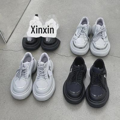 Женские кроссовки SMFK 2024 года на толстой подошве, увеличивающие рост, с сетчатым узором в виде перекрестных цветов