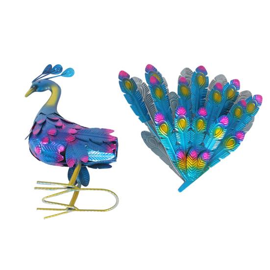 Металлическая статуя павлина, садовый декор, скульптура павлина, уличная статуя павлина, распускающего хвост, для украшения двора и газона