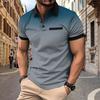 Printed Collar Top for Summer Men's Casual Polo Shirt