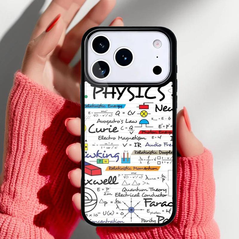 Забавный дизайн по математике и физике Чехол для телефона для iPhone 17 16 15 14 13 Pro Max Задняя крышка для 12 11 Pro Coque