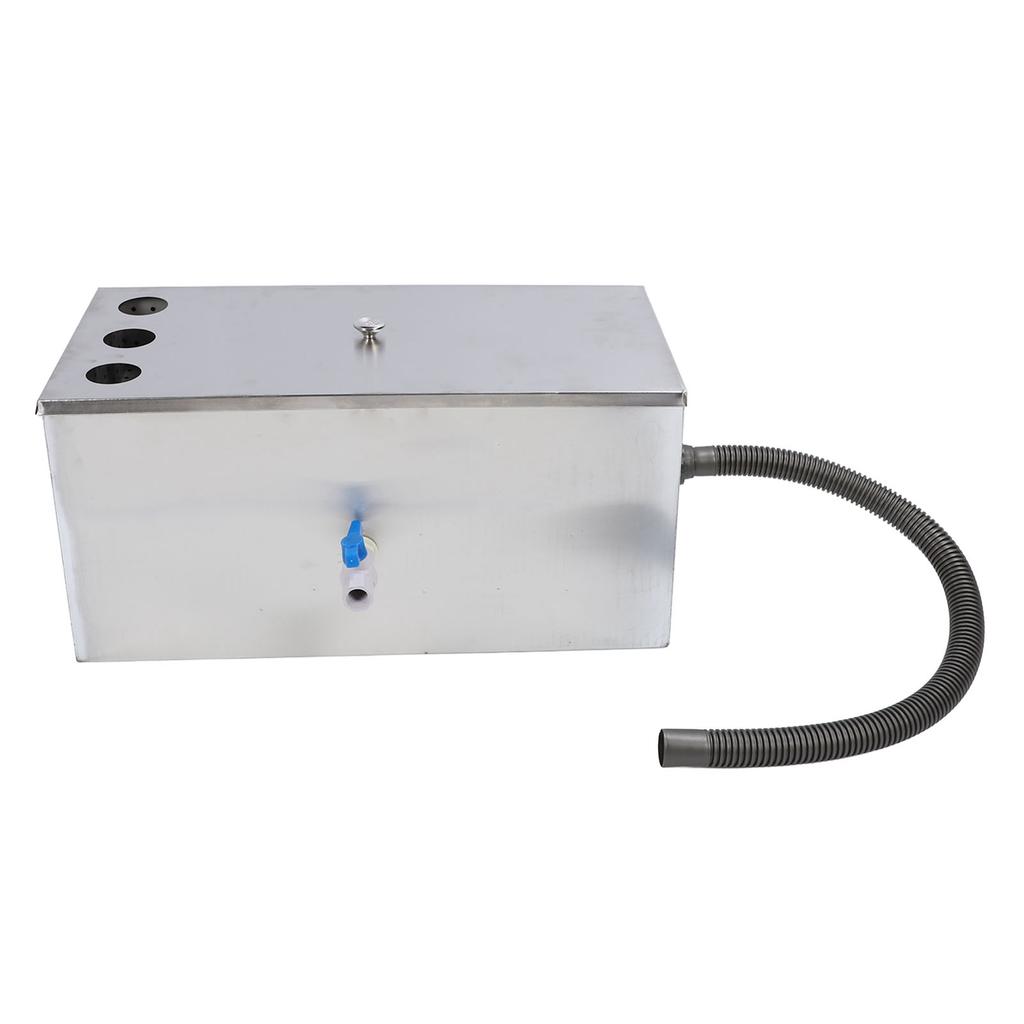 Коммерческий жироуловитель, верхний входной отсекатель, 23,62x11,81x11,61 дюйма, нержавеющая сталь, отработанное масло, вода