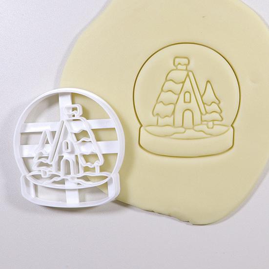 Cookie Mold Snowball Snowman Santa Claus Shaped Christmas Cutting Mold Festive DIY Biscuit Mold KTY