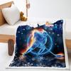 Ice Sports 2D Digital Printed Lamb Fleece Blanket Thickened Crystal Fleece Blanket