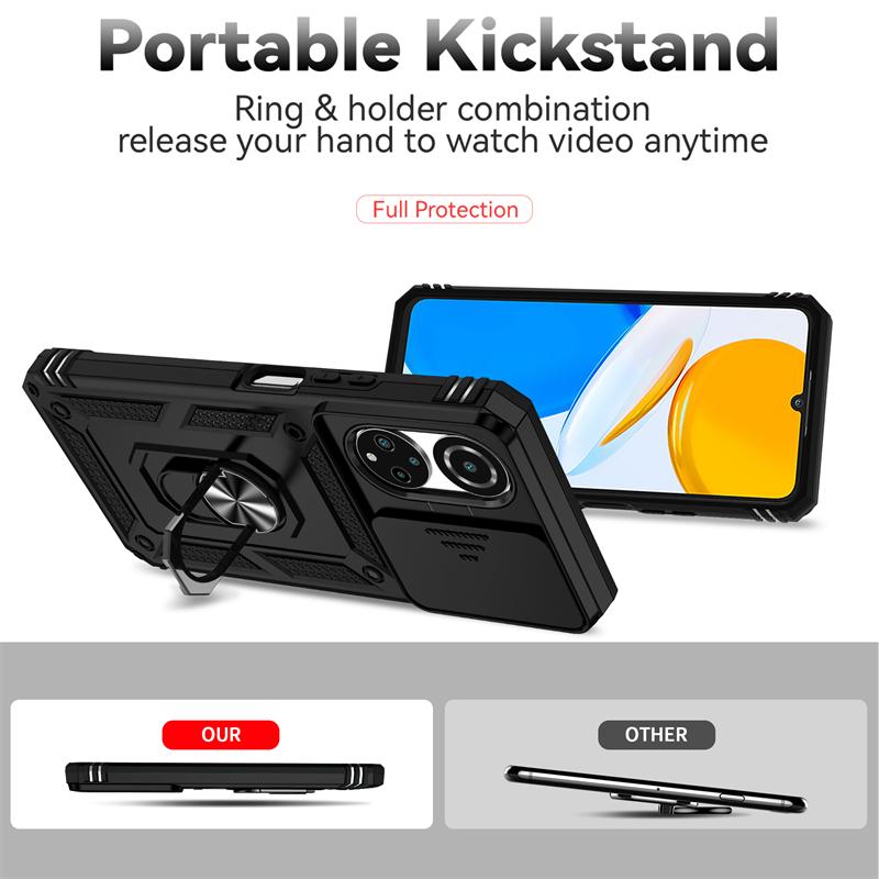 Чехол для Honer X7, автомобильный магнитный держатель с кольцом, чехлы для телефонов Honor X7 X 7 2022 CMA-LX2 6,74 дюйма, защитная задняя крышка для камеры