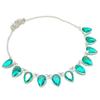 Indicolite Tourmaline Handmade 925 Sterling Silver Jewelry Necklace 18" R9k12