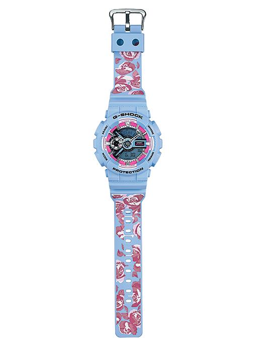 Casio Мужские кварцевые часы с цифровым дисплеем GMA-S110F-2A, из смолы, водонепроницаемость 200 м, ударопрочные