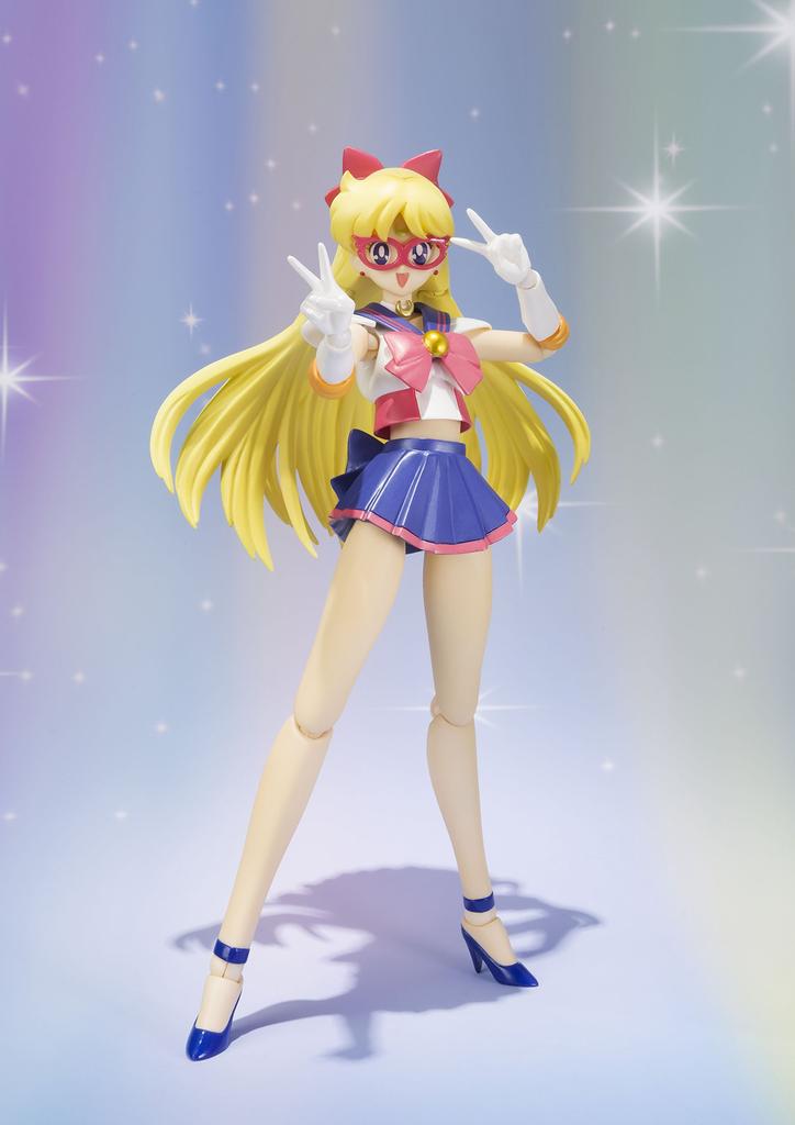 Bandai S.H.Figuarts Pretty Guardian Sailor Moon Sailor V, Approximately 140mm, Made of ABS & PVC
