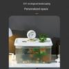 New Transparent Fish Tank Fall Prevention Plastic Desktop Hydroponic Ecological Box Landscaping Small Ecological Water Tank
