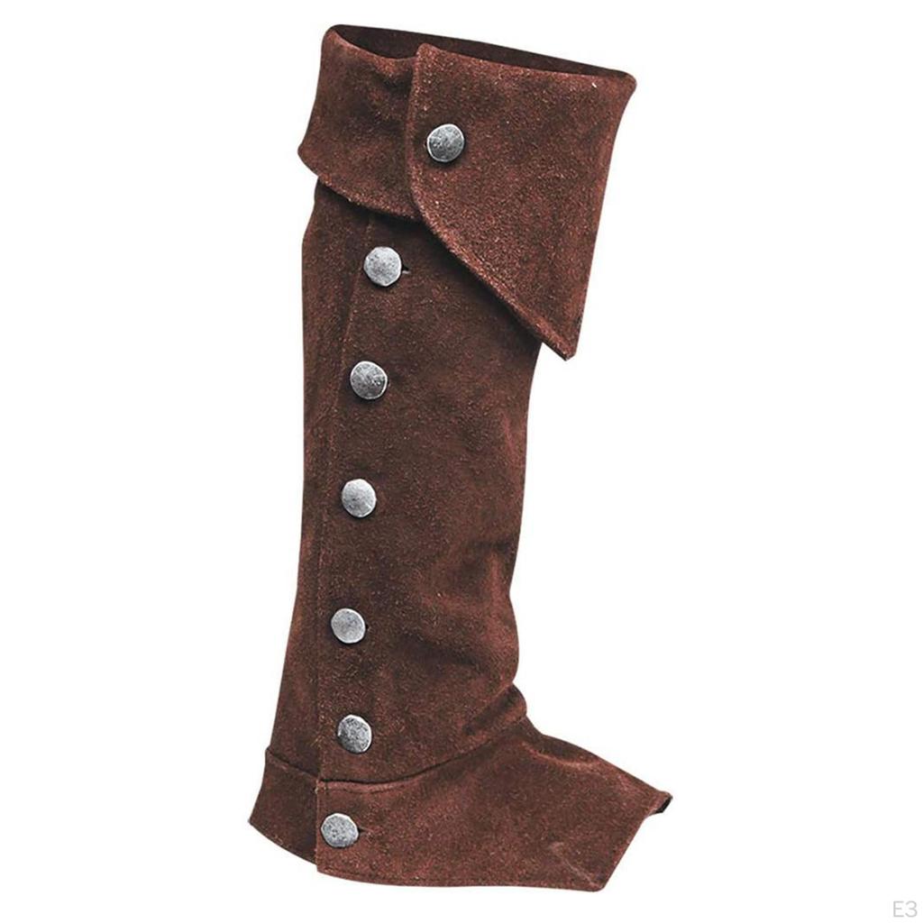 Faux Leather Boot Covers Steampunk Spats Greaves Gaiters Legguards Tops Knight Accessories