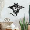Metal Manta Ray Ocean Sea Marine Bathroom Wall Hanging Home Decor Room Nursery