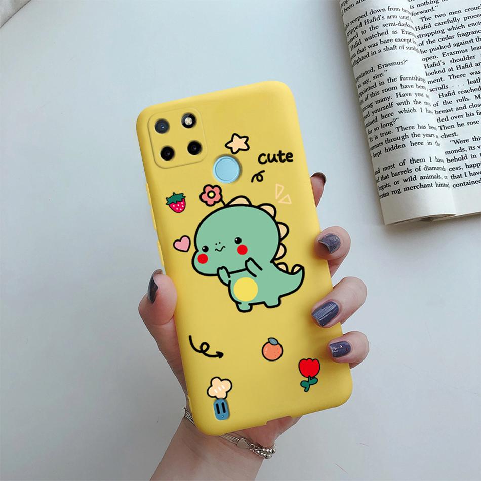 Чехол Для Realme C25Y C21Y Задняя Крышка Милый Цветок Защитный Мягкий Чехол Для Телефона Силиконовый Мультяшный Funda Для Oppo Realme C25Y C 21Y Capa