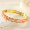 Zinc Zinc Zinc Alloy Enamel Bracelet Floral Motifs Flower Texture Bracelet Dropped Glaze Bracelet  African