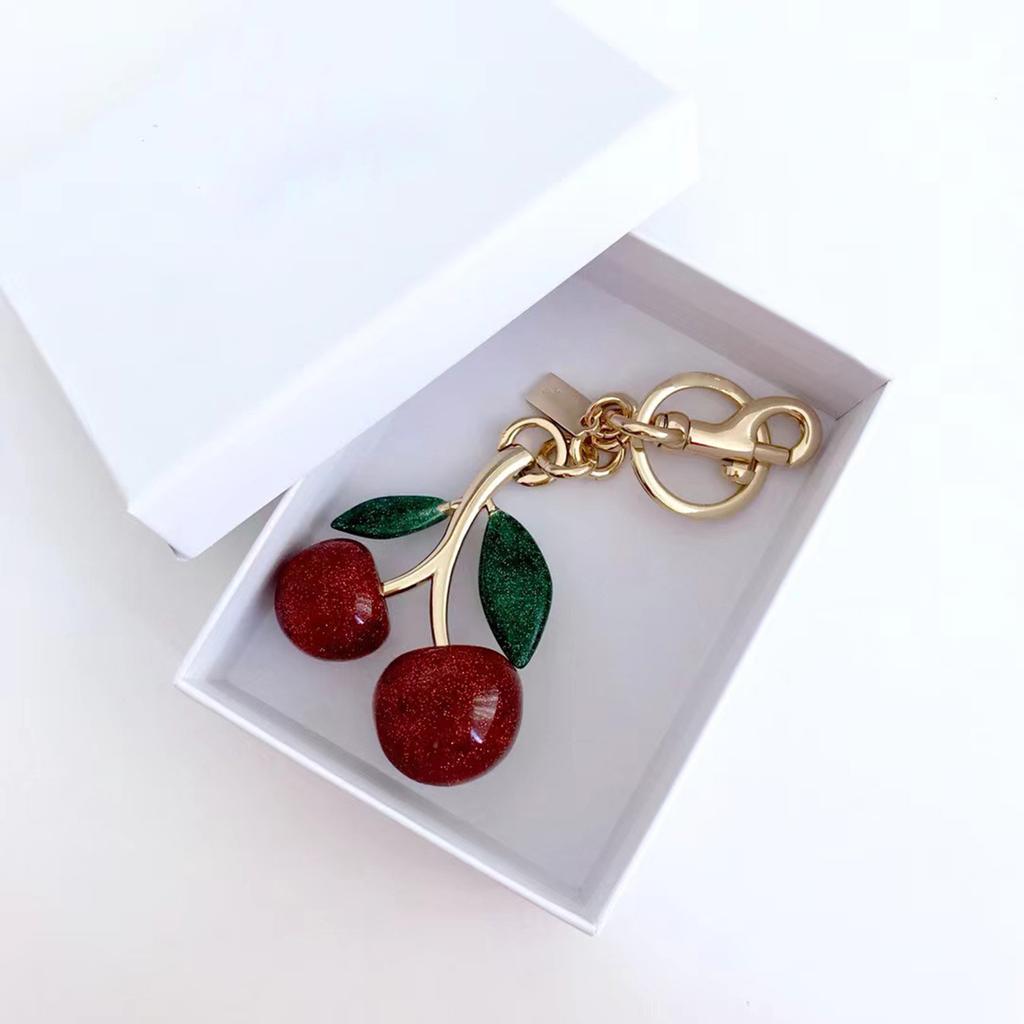 Fashionable Fruit Keychain Charm Women's Elegant Handbag Accessory Car Pendant Craft Supplies for Adults Daily Use