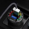 Car Dual QC 3.0 USB Charger Adapter 18W Fast Charging Marquee Light LED Voltmeter with ON OFF Switch 12V- 24V Waterproof