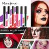 MAXFINE Halloween Lip Glaze Lipstick Without Dipping Cups, Waterproof, Not Discoloration