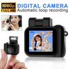 HD 1080p Mini Camera with LCD Screen Flash Lamp Portable Pocket Keychain Cam Video Recorder Digital Camera for Indoor Outdoor Home Sport