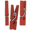 Clothes Pegs - CTOP - 2.5 Cm - 50 Pieces - Natural Wood - Red