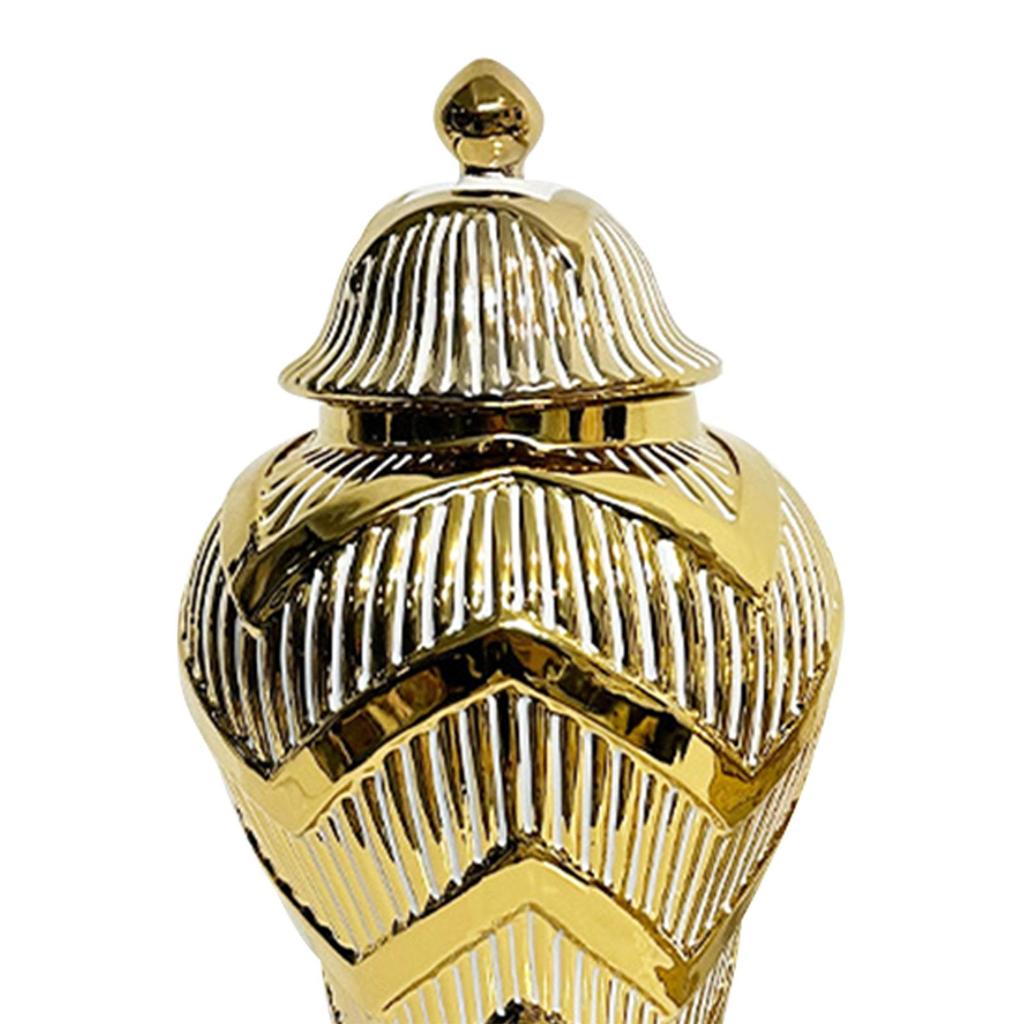 Керамическая ваза для цветов банка для хранения высотой 16,5 дюймов декоративная ручная работа с крышкой