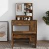 VidaXL Dressing Table with Mirror Smoked Oak 86.5x35x136 Cm 820493