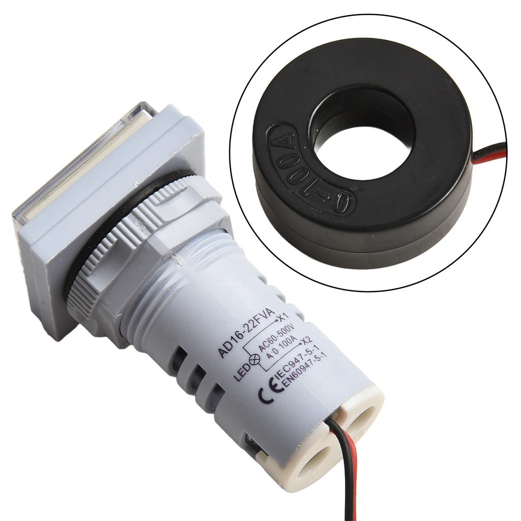 Цифровой AC Амперметр Вольтметр Частотомер Квадратный Экран Трубки Напряжение С Трансформатором 22 мм Амперметр-Вольтметр