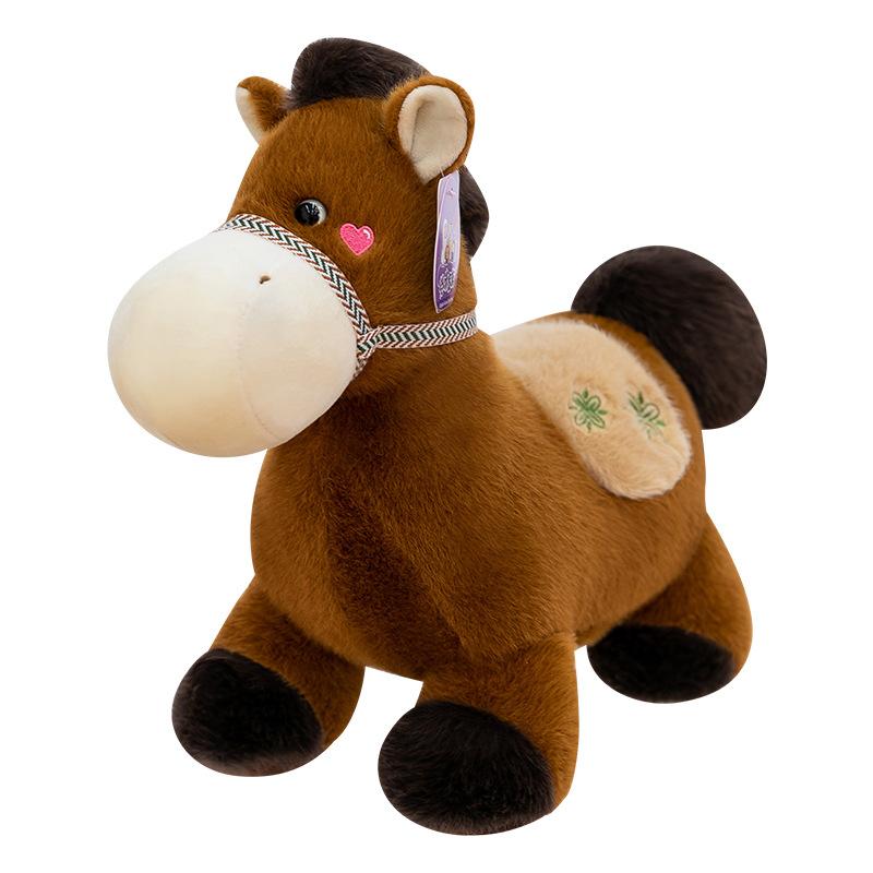 Cartoon Small Horse Cloth Plush Toy Grassland Scenic Area Souvenirs Year of The Horse Mascot Home Decoration