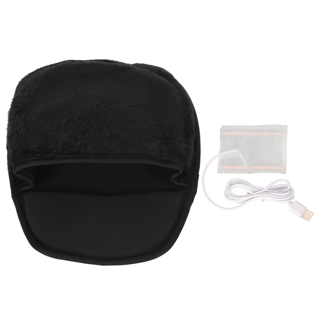 Коврик для мыши с подогревом от USB, плюшевый коврик для мыши с подогревом, съемный коврик для мыши с подогревом и защитой запястья для