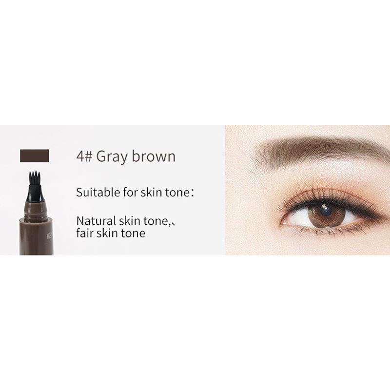 Micro-engraving Water Eyebrow Pencil Simulation Native Eyebrow Four-forked Liquid Eyebrow Pencil Waterproof and Sweat-proof