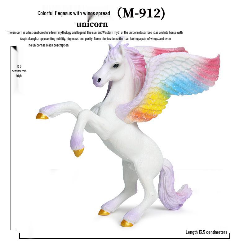 European Mythology Legend Pegasus Unicorn Toy Model for Kids