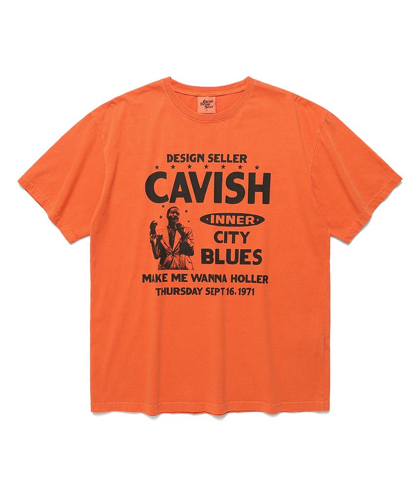 CAVISH Pigment City Blues Ss Tee Orange(Cv2Emut513A)