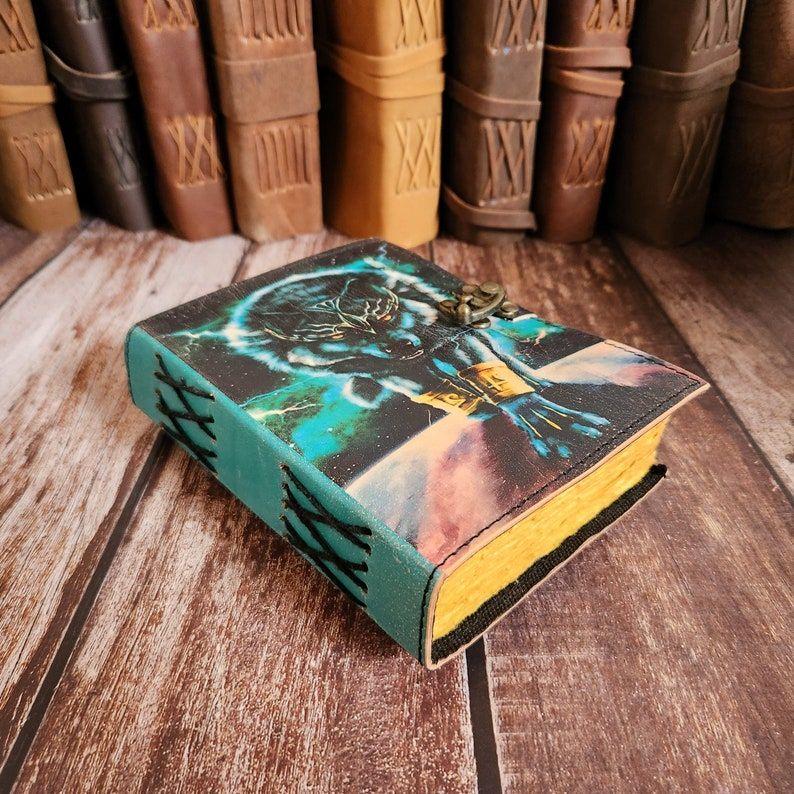 Кожаный блокнот с волком, Блокнот, Кожаный скетчбук, Кожаный дневник, Дневник сновидений, Персонализированный блокнот, Блокнот для записей, Подарок для него/нее.