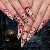 24 Pieces Halloween 3D Nail Piece Hot Nail Manicure Super Long Pointed Nail Fake Nails