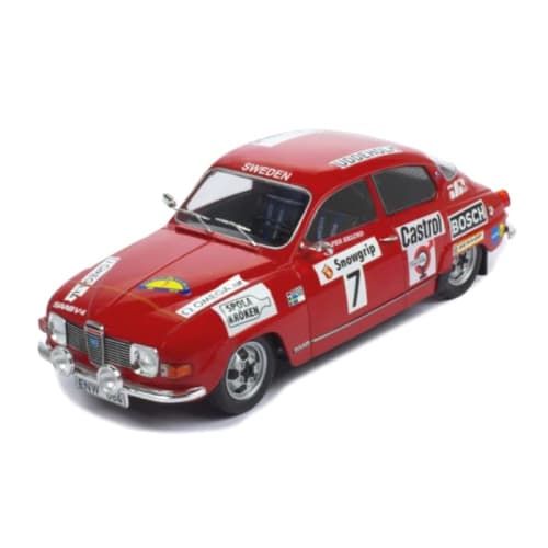 Ixo Model Saab 96 V4 1973 Swedish Rally #7 P.Eklund/R.Carlsson 1/18 Scale Model 18RMC086B