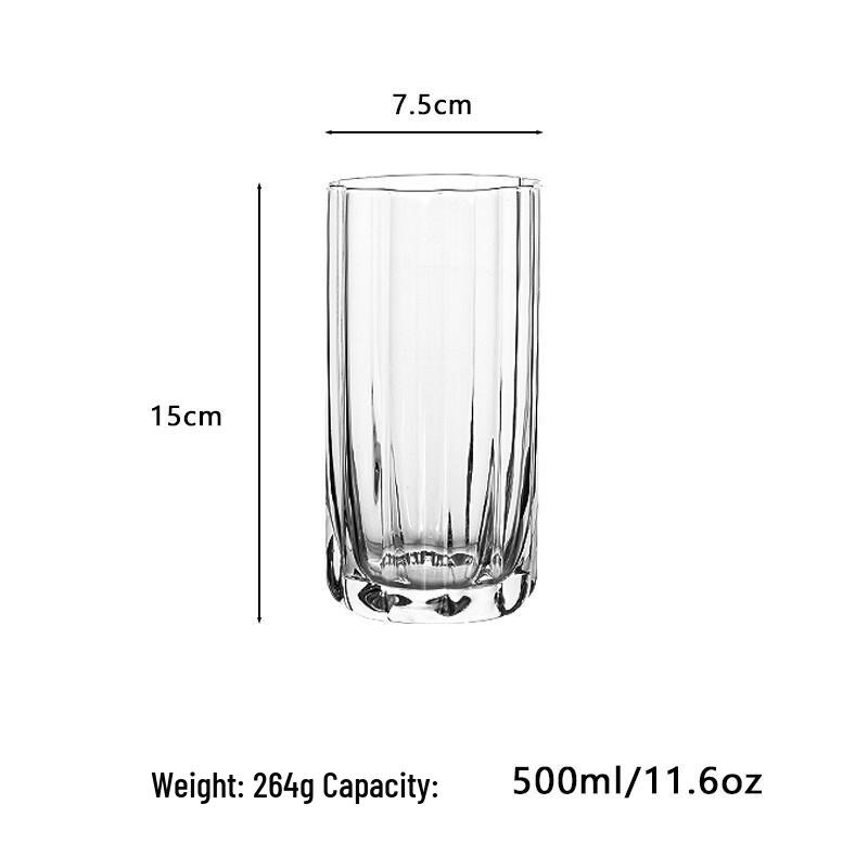 Zhi Shi Striped Petal Glass Cup