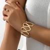 Hollow-out Open Bracelet Wave-style Wide Cuff Bracelet Classic Women's Bangle  Lady Jewelry Gift
