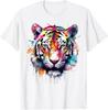 Tiger Artwork - Colourful Animal Art Tiger T-Shirt