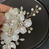 Crystal Pearl Bridal Hair Clips Elegant Bridesmaid Tiara  Wedding Hair Accessories