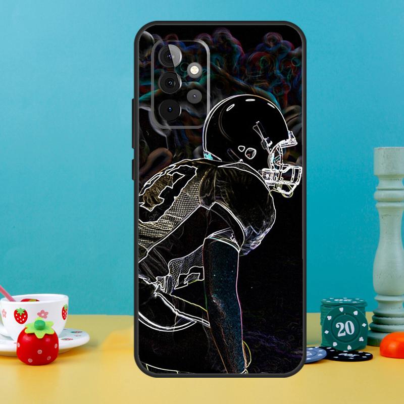Спортивный чехол для американского футбола для Samsung Galaxy A25 A54 A34 A14 A52 A32 A12 A13 A33 A53 A15 A16 A36 A56 A26 A05 A35 A55